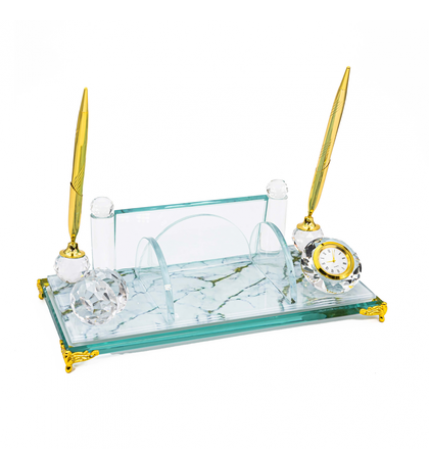 HZ-091 KRİSTAL MASA İSİMLİĞİ ALTIN UV BASKI